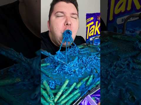 Extremely Spicy Blue Noodles ASMR?!?!🥶🔥