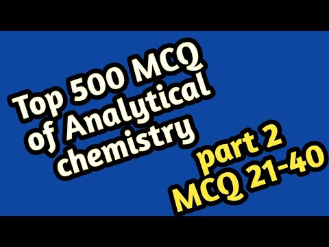 Top 500 MCQ of Analytical Chemistry#rrb pharmacist exam#fdamaharastrapharmacistexam#pharmamcq