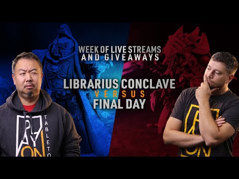 Grotmas Detachments Fight! Librarius Conclave vs Final Day. Warhammer 40k Live Gameplay