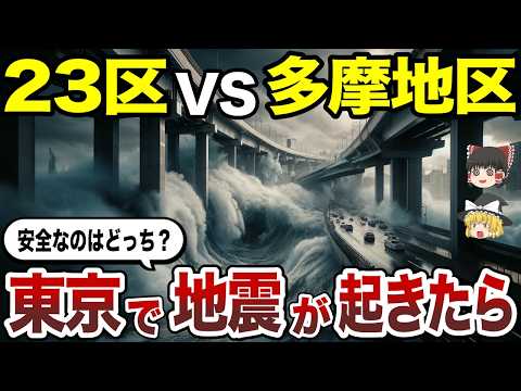 【日本地理】東京で首都直下型地震が起きたら安全な地区ランキングTOP10！【ゆっくり解説】