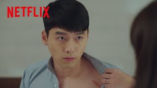 胸キュン - 戦いの傷跡を見せるヒョンビン | 愛の不時着 | Netflix Japan