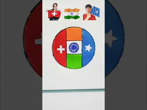 Switzerland #🇨🇭 India 🇮🇳 And Somalia 🇸🇴 Flag Drawing | #shorts #shortfeed