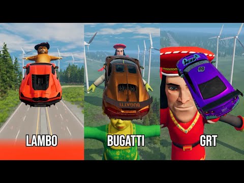 Cars VS Shrek Characters #7 😱 BeamNG.Drive | The Real Granny