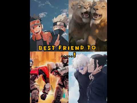 Friends to ..😈 #kakashi #obito #optimus #gojo #mufasa #skart #megatron