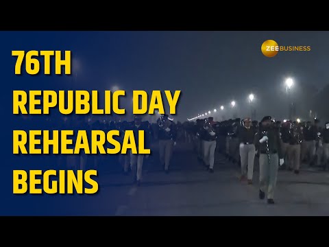 Rehearsal for 76th Republic Day Parade begins at Kartavya Path in New Delhi