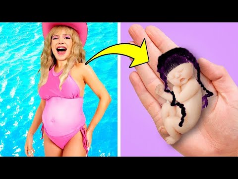 Is Barbie Wednesday's Mom? || Amazing Pregnancy Hacks and Gadgets