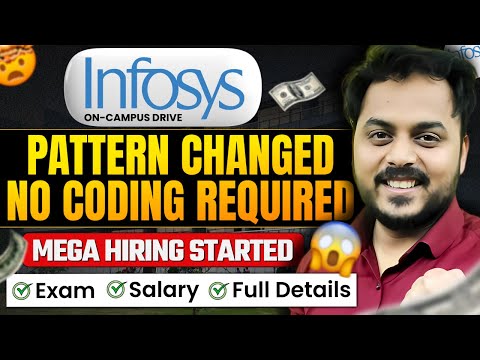 Infosys New Pattern 2025 Batch | Pattern Changed😱 | No Coding Required | Mass Hiring🔥