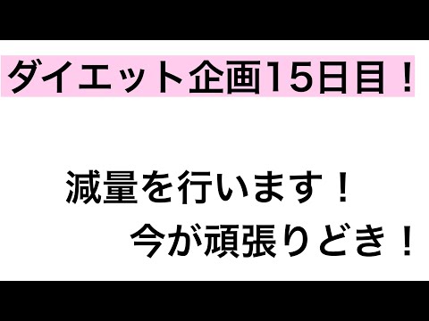 【ダイエット】ダイエット企画15日目！#15