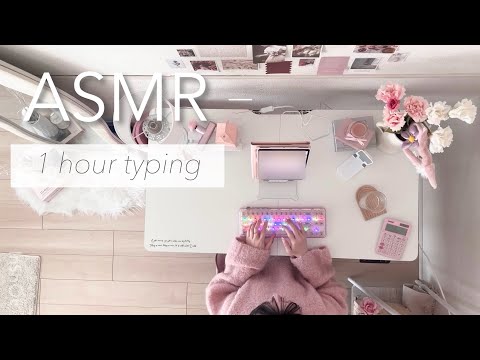 【ASMR】1時間 タイピング （寝落ち、睡眠、作業用）