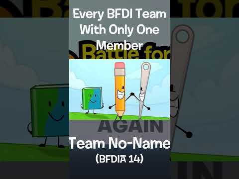 Every BFDI Team With Only One Member #shorts #bfdi #tpot