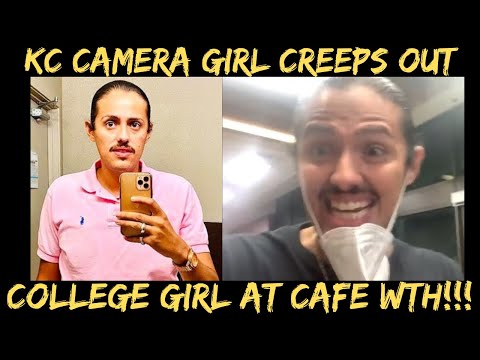 KC Cameragirl's Sidewalk Filming Creeps Out College Student - WTH!!!