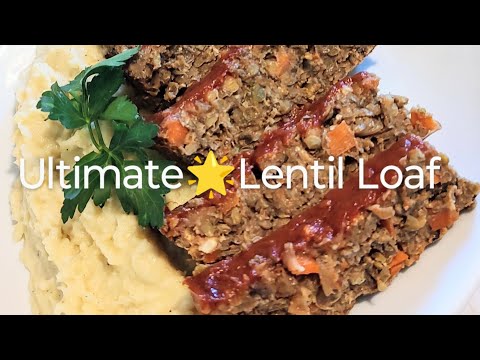 Ultimate Lentil Loaf🎄Vegan High~Protein Gluten-Free🌟#veganrecipes #holidayrecipes #veganchristmas