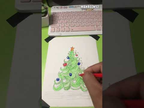 Merry christmas and happy new year - draw easy pencil art