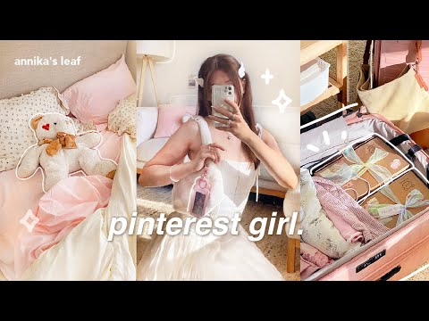 pinterest girl travel prep vlog 🩰🌥️ glow-up routine, packing for japan & korea, healthy meals ideas