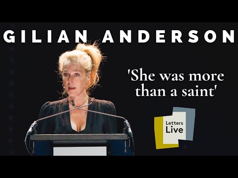 Gillian Anderson reads a letter about Eleanor Roosevelt