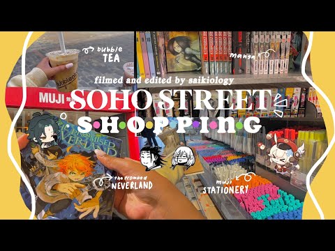 🛍 soho street part 2 | manga shopping, bubble tea, muji haul