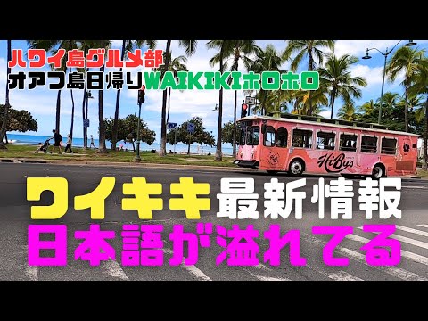 【ハワイ観光】ワイキキ中心歩いて見たら日本語が街に溢れてた！ワイキキ最新情報