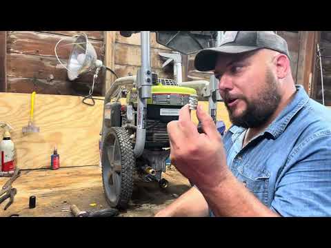 How to remove a stuck pressure washer unloader valve.