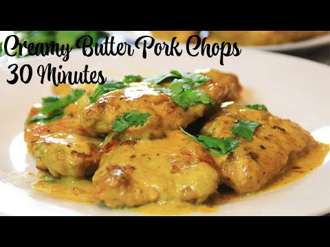 30 Min. Creamy Butter Pork Chops in Curry Sauce - One Pan