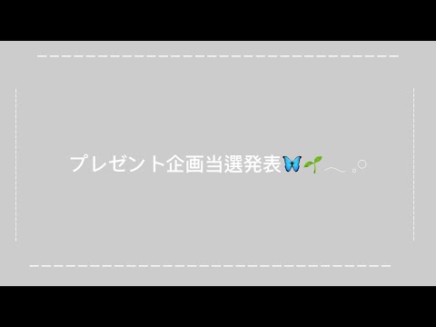 プレゼント企画の当選発表🌱𓂃 𓈒𓏸