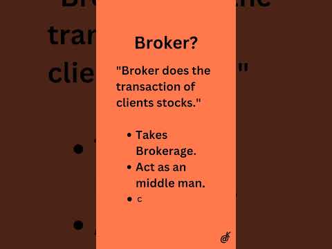 Who is broker? || Broker || Basic of stock market || Share market ||