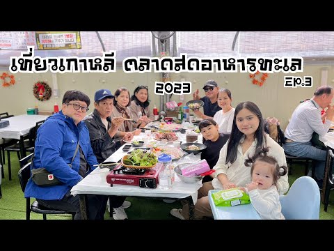 เที่ยวเกาหลี : ตลาดสดอาหารทะเล สวนสาธารณะในเกาหลี #2023 #เกาหลี #korea EP.3 food travel studio