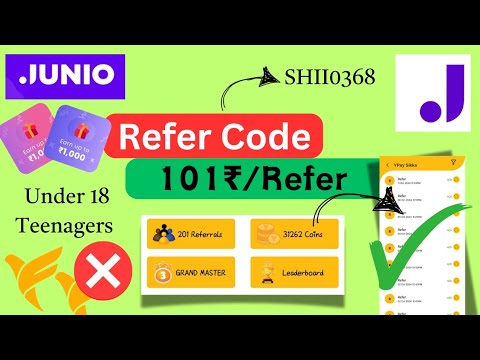 Best Refer And Earn App For Teenagers 101₹/Refer| Junio Se Paise कैसे कमाए | Junio Best Refer & Earn