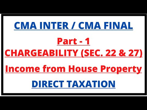 Income from House Property | Direct Taxation | CMA Inter | CMA Final | CMA Junction