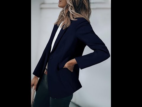 Cicy Bell Womens Casual Blazers Open Front Long Sleeve Work Office Suit Jackets Blazer