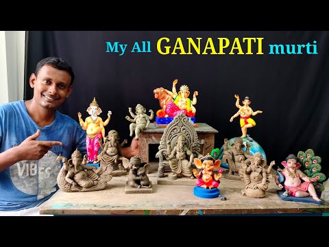 Mere sare ganapati murti | my all ganesh idol | clay art