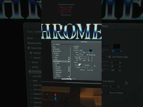 The only chrome photoshop tutorial you need! (Wait til the end)  #shorts