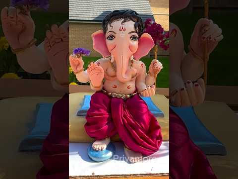 Eco friendly Ganesh idol making at home | Eco friendly Ganesh #shorts #diy #ganpati