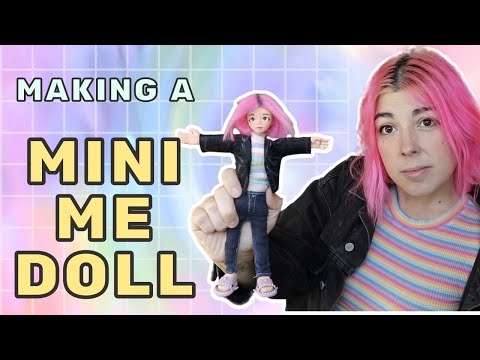 I MADE A MINI ME ART DOLL | Polymer clay, wire, fabric and yarn are doll tutorial