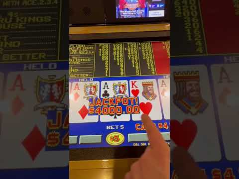 3 Aces! Gimme Another! #quadaces #gambling #handpayjackpot #highstakesgaming #videopoker #winning