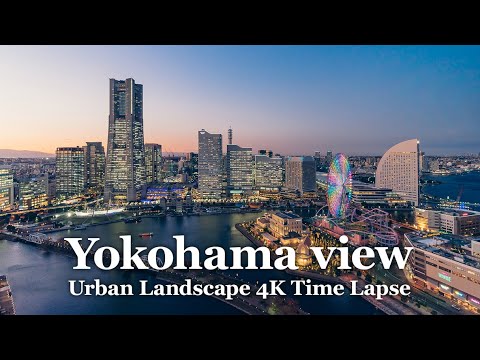 【4K】横浜みなとみらいの夜景タイムラプス映像 / Time-lapse video of the night view of Yokohama Minato Mirai