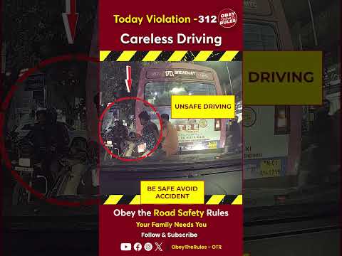 Today Violation 312 Careless Driving #otr #roadsafety #chennaitrafficpolice