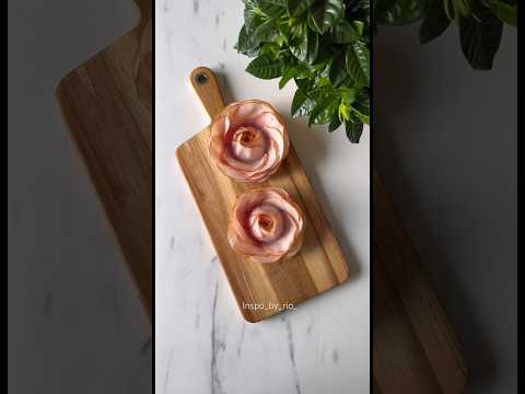 Smoked Turkey Rose Tutorial 🌹 For salad platters or charcuterie boards ✨ #shortsvideo