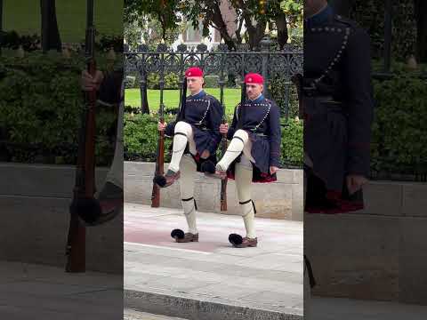 Touching Toes? Greek Presidential Guards in Athens #shorts #travel