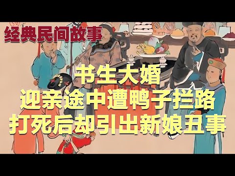 民间故事：书生大婚，迎亲途中遭鸭子拦路，打死后却引出新娘丑事#故事