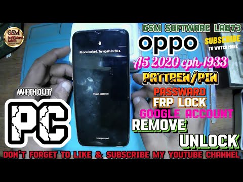 Oppo A5 2020 CPH-1933|Hard Reset|Factory Reset|FRP|Google Account Unlock Without PC|GsmSoftWareLab73