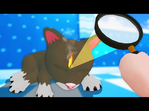 Baby BURNS CAT with Magnifying Glass... (Baby Hands VR)