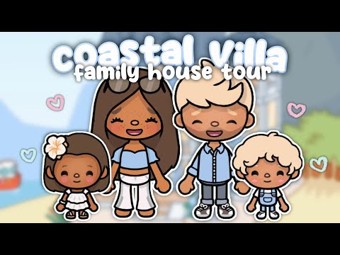 COASTAL VILLA FAMILY HOUSE TOUR! | VOICED 📢 | TOCA LIFE WORLD