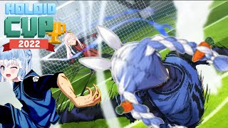 【#holoIDCup2023】epic moments of kobo and pekora during a football match.