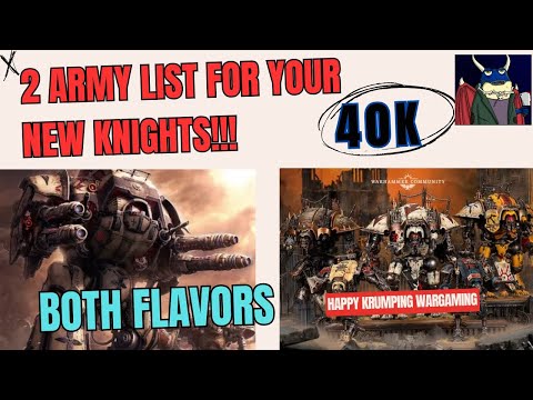 "Must-Try Army Lists for the NEW Imperial & Chaos Knights – Start Here! Warhammer 40k!"