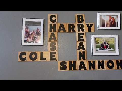 DIY Scrabble Board Wall