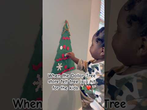 Best Dollar Tree Find: Christmas Felt Tree #holiday #toddleractivities