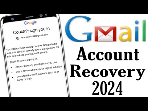 Email Recovery Karny ka Tarika || Couldn't Sign You in Gmail Problem || Email Forgot Password 2024