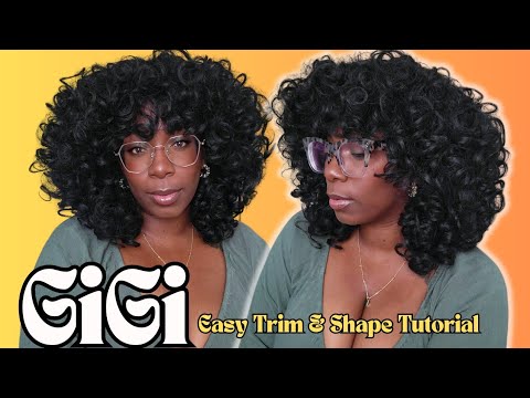 A $27 WIG! Sensationnel Full Cap Wig BEGINNER Shape & Trim Curly Hair Tutorial