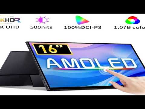 16inch 4K OLED Portable Monitor Touchscreen 16:10 3840*2400p 500Nits Metal Narrow Bezel Ex