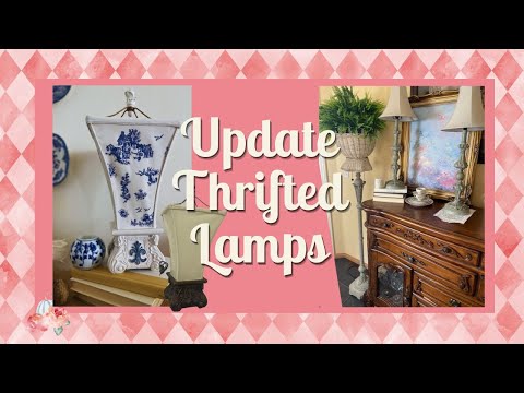 French Country Inspired Lamps from Thrifted and Old lamps with paint & ReDesign by Prima Transfers.